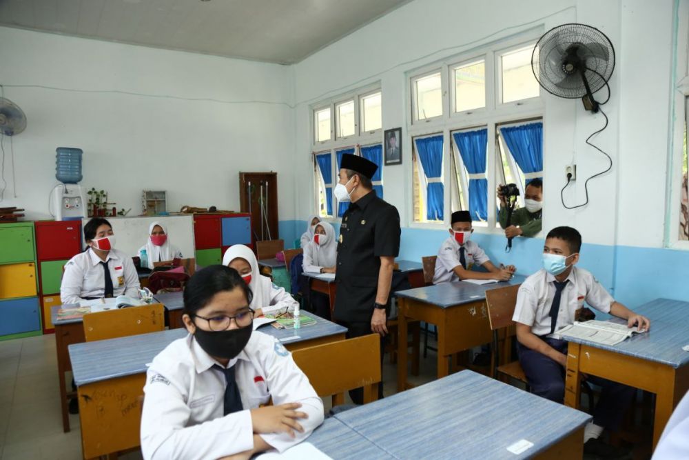 Situasi belajar daring siswa di Riau.(ist)